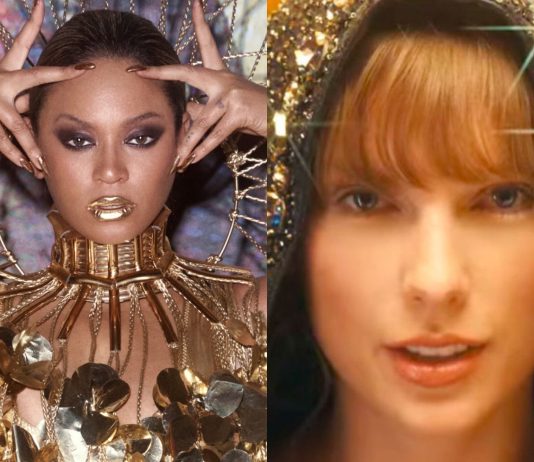 Beyonce y Taylor Swift en los videos de Break My Soul y Bejeweled (Cortesía Youtube)