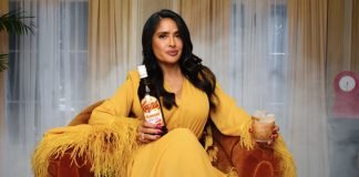 Salma Hayek y Dunkin'