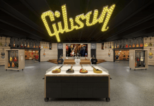 Gibson abre en Wynwood su tercer templo de la guitarra en el mundo (y sí, se pueden tocar) Un render del Gibson Garage Miami, que abrirá sus puertas en septiembre de 2026 y estará abierto al público todos los días en el Distrito de Arte de Wynwood, en Miami | Foto 11:11 PR